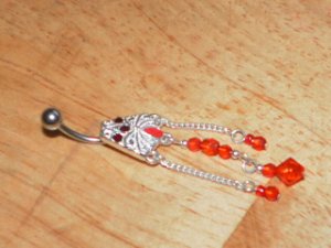 Teardrop Dangle in Orange Navel 329