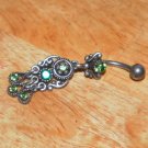 Tarnished Green Butterfly Flower Navel 333