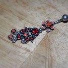 Tarnished Flower Red Charms Navel 335