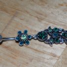 Tarnished Flower Green Charms Navel 335