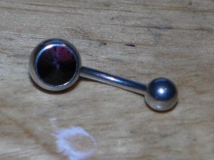 Single CZ Purple Navel 337