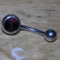 Single CZ Purple Navel 337