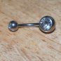 Double CZ White Navel 337