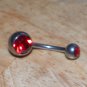 Double CZ Red Navel 337