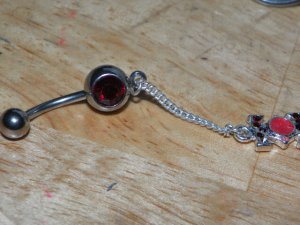 Gem Dangle I Red Navel 345
