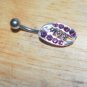 Gem Purple CZ Eye Navel 347