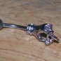 Hand White CZ Navel 350
