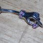 Hand Pink CZ Navel 350