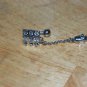 Square CZ White Skull Charm Navel 393