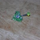 Heart Neon Green Acrylic Dolphin Navel 438