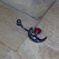 Moon Heart Charm Red Navel 434