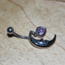 Moon Heart Charm Pink Navel 434