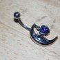 Moon Heart Charm Purple Navel 434