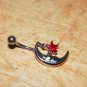 Moon Star Charm Red Navel 434