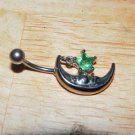 Moon Star Charm Green Navel 434