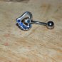 Sapphire CZ Heart Navel 450