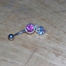 Gem Tiny Pink CZ Heart Navel 452