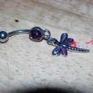 Two Tone Dragonfly Purple Navel 442