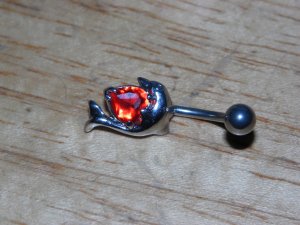 Red Heart Dolphin Navel 444
