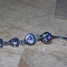 4 Heart Dangle Navel 533