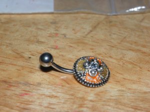 Orange & Yellow Circle Navel 629