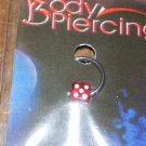 Red Dice Captive Bead 1202