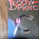 Pink Dice Captive Bead 1301