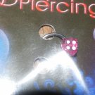 Pink Dice Captive Bead 1302