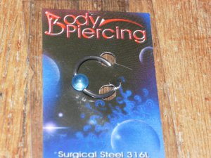 Light Blue Clear Captive Bead 2209