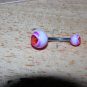 Pink/Red/Orange Star Navel 607