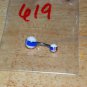 Blue/Purple/Red/White Cricket Ball Navel 619