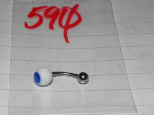White Blue Dot Navel 590