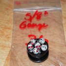 Black 5/8" Skull Plug Red Eyes 36