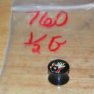 Black 1/2" Tattoo Style 11 Plug 760