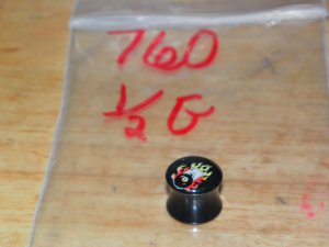 Black 1/2" Tattoo Style 11 Plug 760