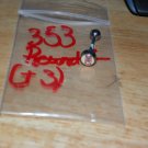 Confederate Flag Round on White Tongue 353