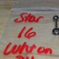 Star White on Black Flat Tongue 16