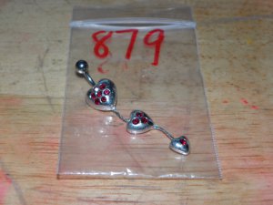 3 Red Hearts Navel 879