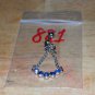 Heart Dark Blue CZ Necklace Navel 881