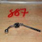 Black CZ Dangle Fancy Zipper Navel 887