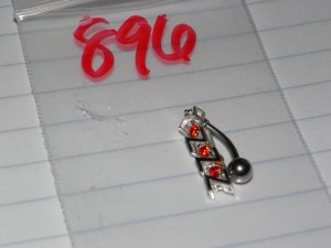 4 "N" Dangle CZ Navel 896