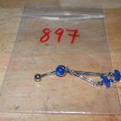 Blue Long Floral Navel 897