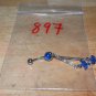Blue Long Floral Navel 897