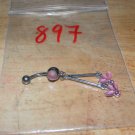 Pink Long Floral Navel 897