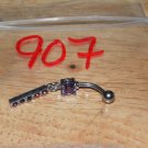 Large Fancy CZ Purple Zipper 907