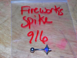 Fireworks Small Spike Navel 916