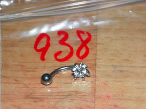 White CZ Star Navel 938