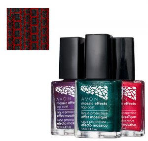 Black: Mosaic Effects Black Crackle Nail Polish - Avon Nail Polish