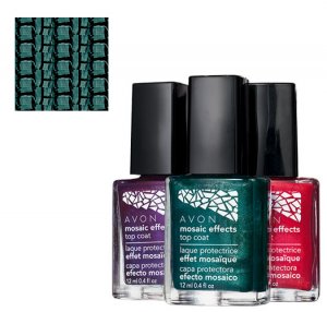 Gleaming Emerald: Mosaic Effects Green Crackle Nail Polish - Avon Nail Polish
