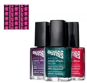 Fiery Fuschia: Mosaic Effects Pink Crackle Nail Polish - Avon Nail Polish
